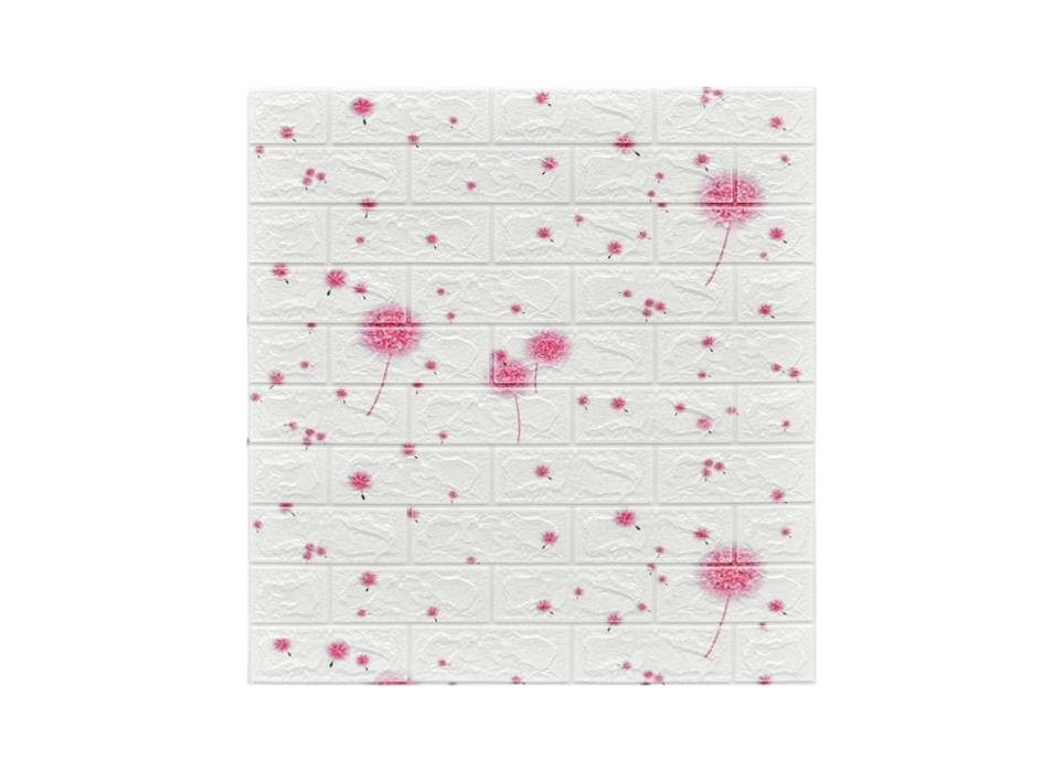 Tapet autoadeziv 3D, 70x77 cm, Model Papadie, Roz, 10buc/set