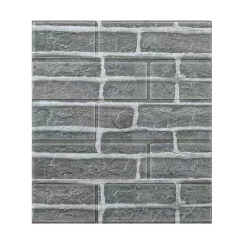 Tapet autocolant 3D cu imitatie de caramida, rezistent la apa, 35x38 cm, Gri, 10buc/set Tapet autocolant 3D cu imitatie de caramida, rezistent la apa, 35x38 cm, Gri, 10buc/set