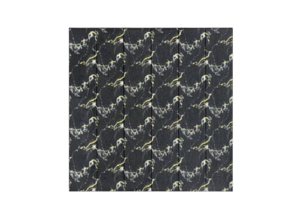 Tapet autocolant 3D, tip placi de lemn, din rasina, 70x70 cm, Negru, 10buc/set