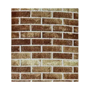 Tapet autocolant 3D, imitatie caramida, 70x77 cm, Maro, 10buc/set