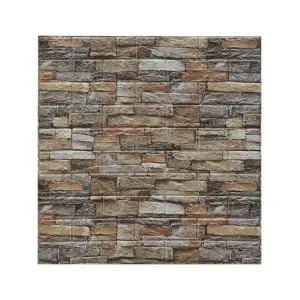 Tapet autocolant 3D, imitatie caramida, 70x77 cm, Roscat, 10buc/set