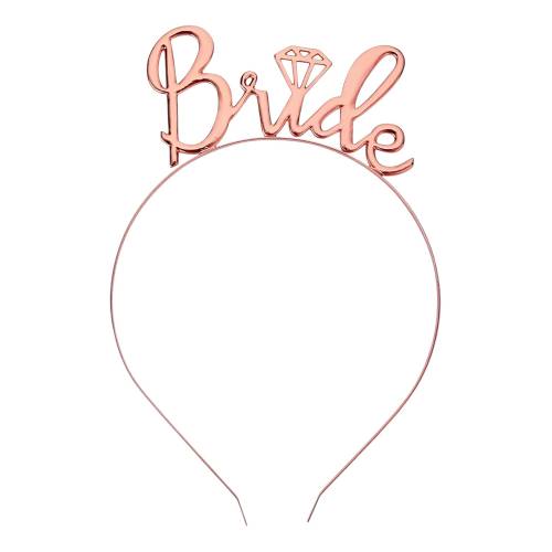 Set accesorii pentru mireasa, Tematica Nunta, Model Bride to be,  Alb/Roz 