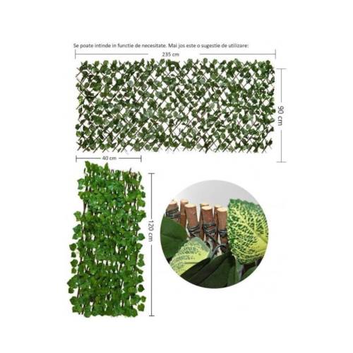 Gard decorativ extensibil 100x200cm, lemn de salcie Gard decorativ extensibil 100x200cm, lemn de salcie