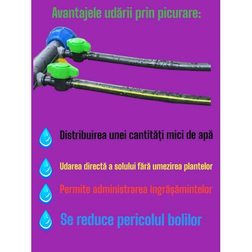 Kit intretinere legume tub picurare 33cm/100m si sfoara palisat Kit intretinere legume tub picurare 33cm/100m si sfoara palisat