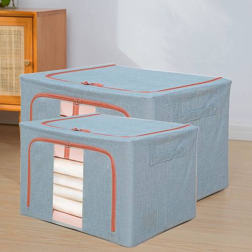 Cutie depozitare pliabila 100L Blue, o fereastra