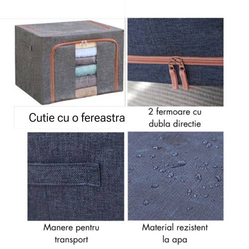 Cutie depozitare pliabila 24L Verde, o fereastra