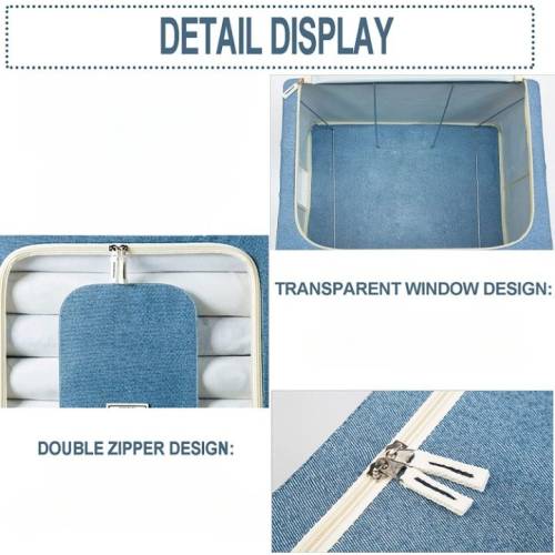 Cutie depozitare pliabila 100L Blue, o fereastra