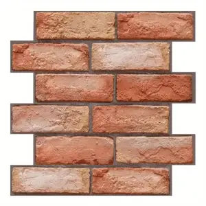 Tapet autocolant 3D cu imitatie de caramida, rezistent la apa, 30x30 cm, set 10 x placi