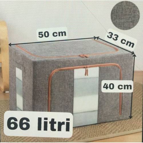 Cutie depozitare pliabila Gri 66L, o fereastra Cutie depozitare pliabila Gri 66L, o fereastra