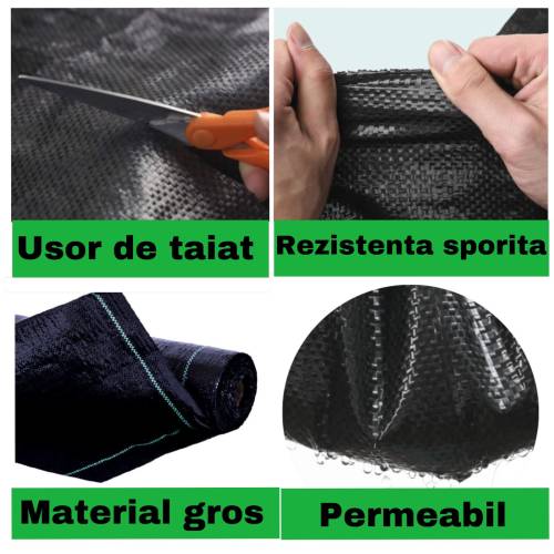 Agrotextil Antiburuieni 90g/mp, 0.8 m x 40 m