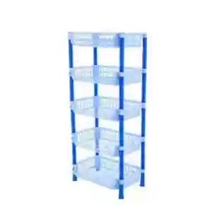 ﻿Raft albastru din plastic, 5 etaje