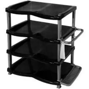 Raft pantofi 4 etaje gri din plastic, Lux