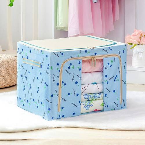 Cutie depozitare pliabila blue cu cirese, 100L