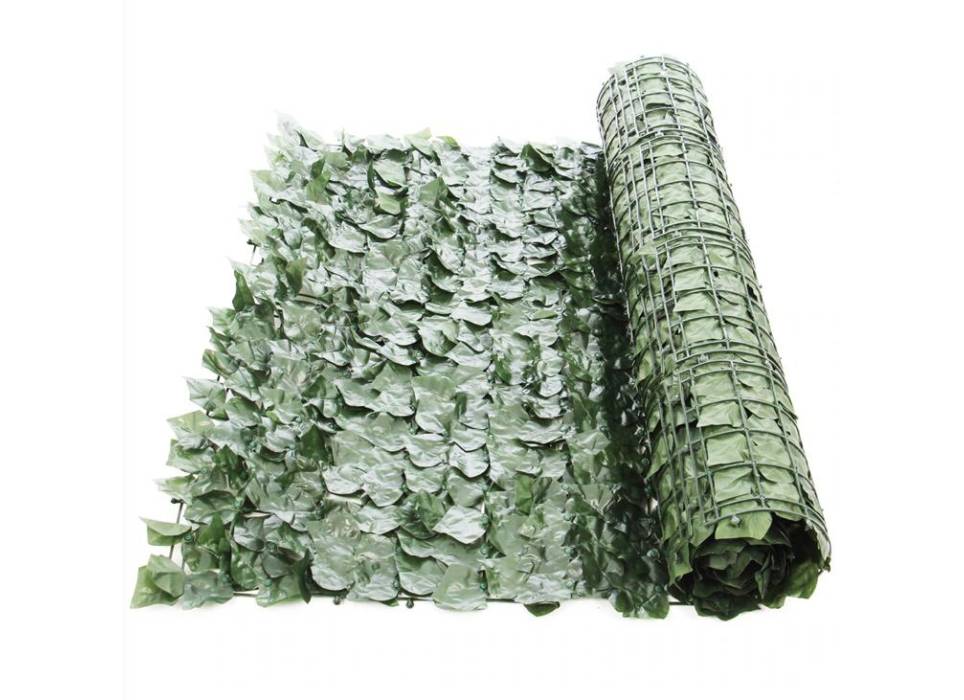 Gard decorativ artificial cu frunze 300x100 cm Verde