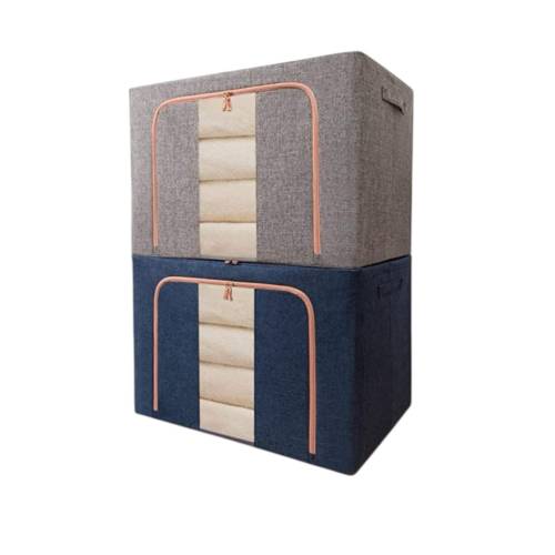 Cutie depozitare pliabila Bleumarin 66L, o fereastra