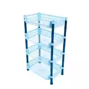 ﻿Raft albastru din plastic, 4 etaje