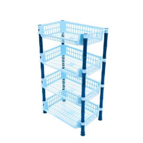 Raft albastru din plastic, 4 etaje