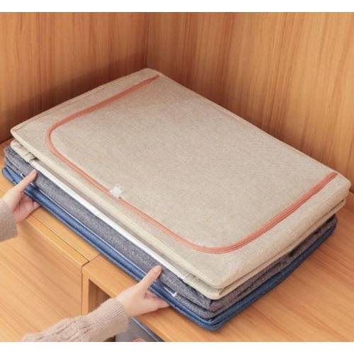 Cutie depozitare pliabila 100L cu fermoar, Roz pudra, o fereastra