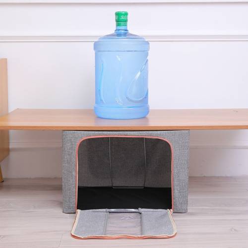 Cutie depozitare pliabila Gri 66L, doua ferestre