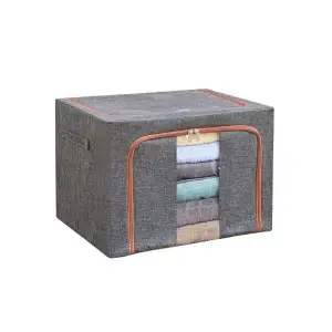 Cutie depozitare pliabila Gri 24L, o fereastra