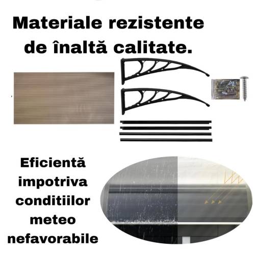Marchiza, copertina din policarbonat fumuriu 100x200 cm Marchiza, copertina din policarbonat fumuriu 100x200 cm